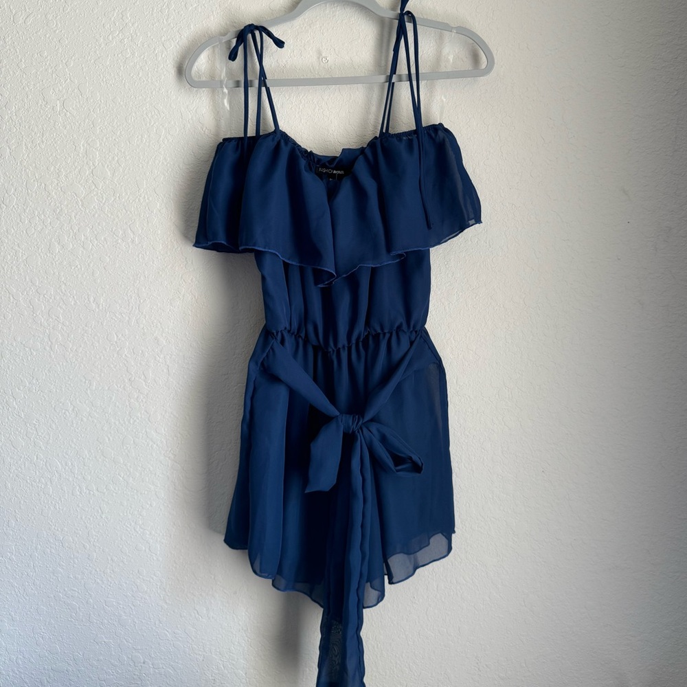 NWT Fashion Nova Blue Romper